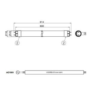 直管型ledランプ 蛍光灯 LED 20W 相当 口金 G13 口金回転式